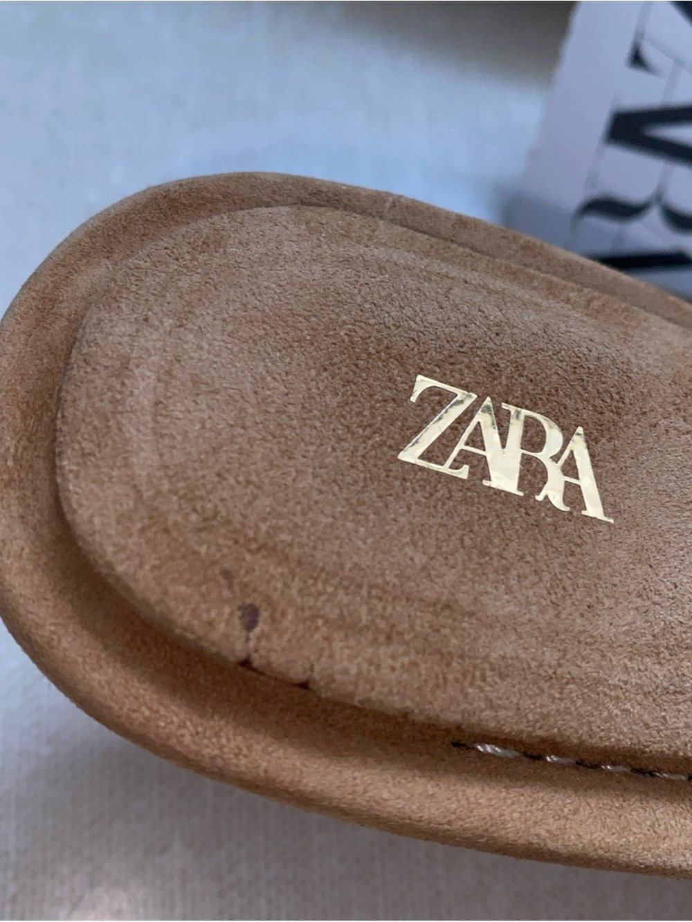 Zara Kitty Heels Sandals Euro 40 US 9 Tan Light Brown Leather NWT - Picture 7 of 16
